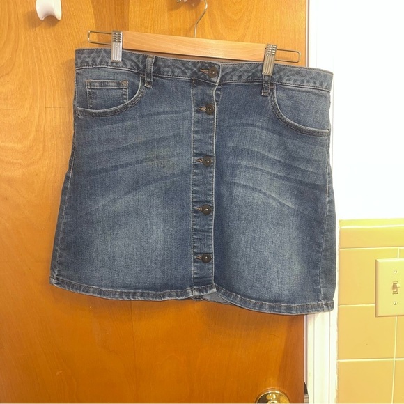 Cato Dresses & Skirts - Cato Dark Blue Denim Mini Skirt